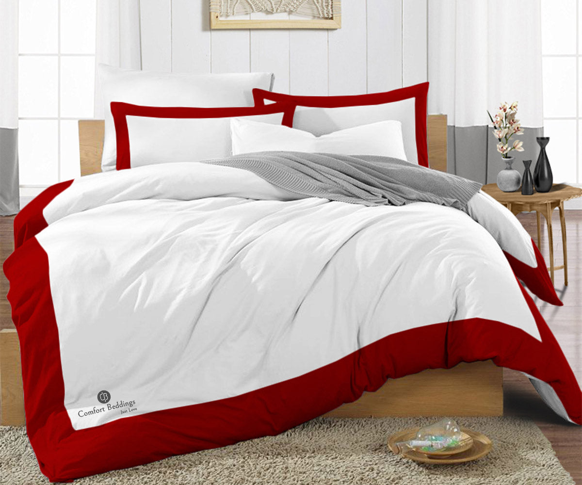 Blood Red Two Tone Duvet Cover 