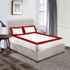 Soft 600 TC Blood Red - White two tone fitted sheets