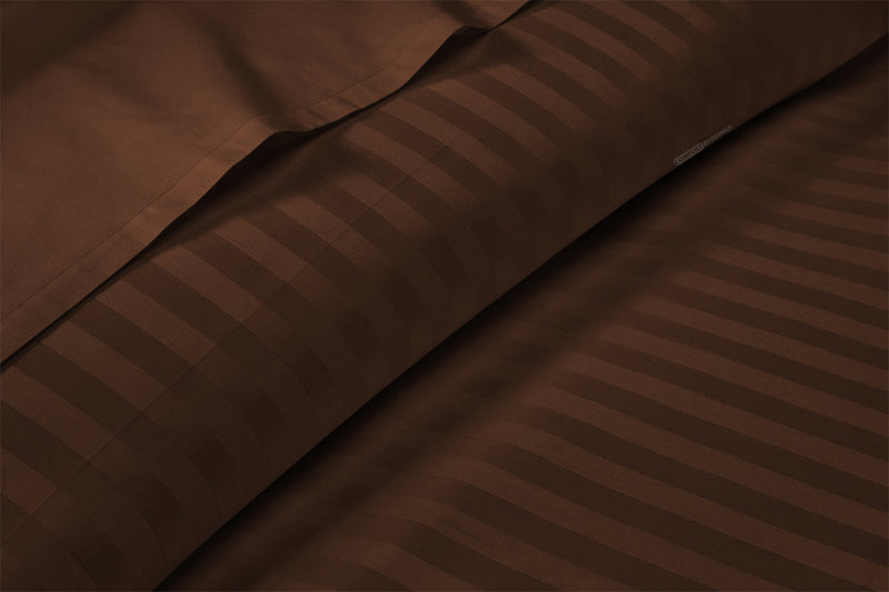 Chocolate Stripe Flat Sheets