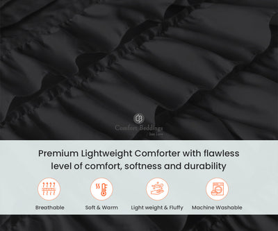 Dark Grey Ruffle Comforter