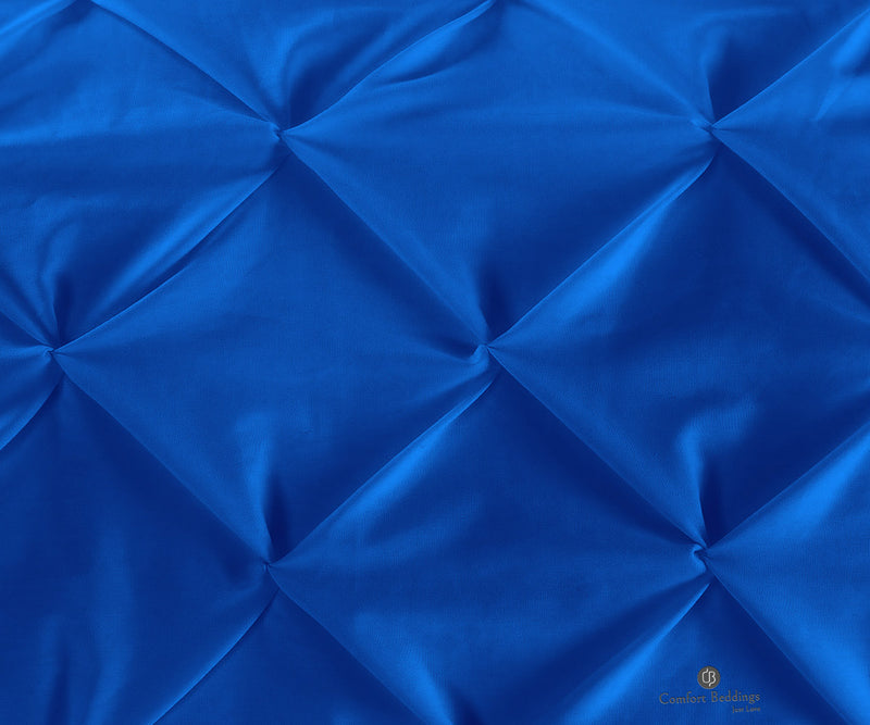 Royal Blue Dual Tone Half Pinch Hotel Collection Duvet Cover Set