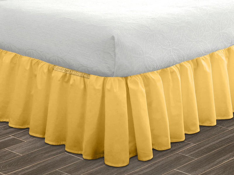 Golden Ruffle Bed Skirt 