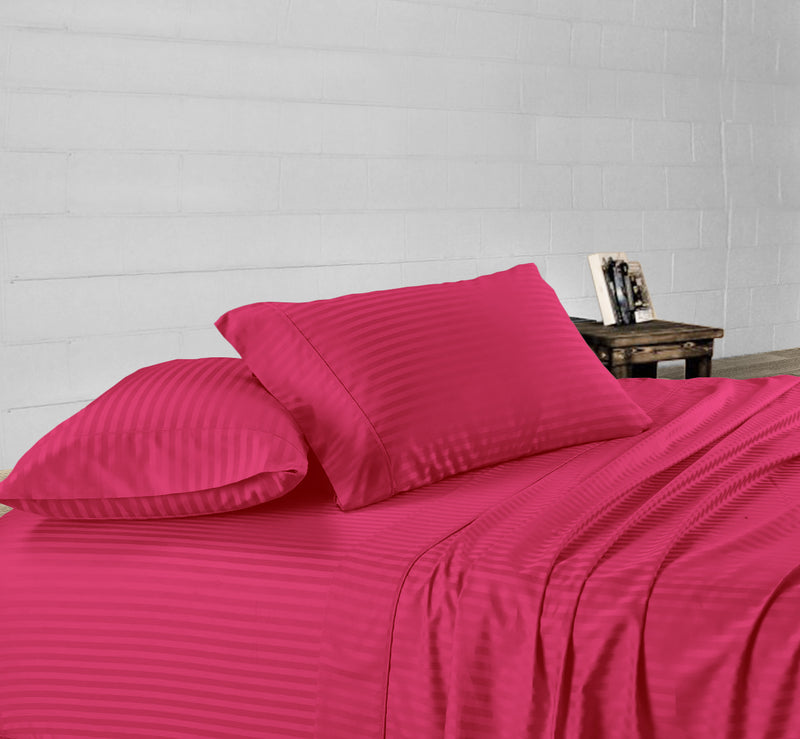 Hot Pink Stripe Waterbed Sheet Set