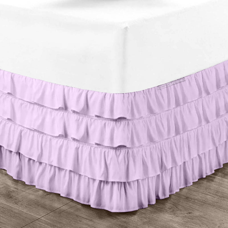 Most Selling Lilac Waterfall Ruffled Bed Skirt
