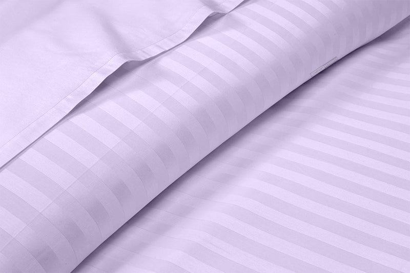 Lilac Stripe Flat Sheets