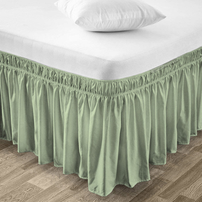 Moss wrap-around bed skirt 
