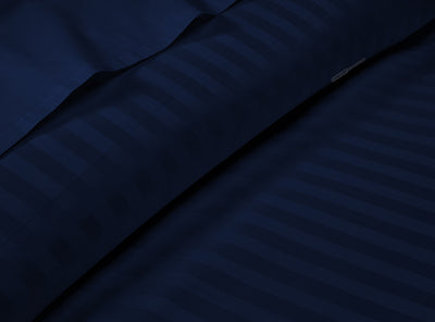 Navy Blue Stripe Bed in a Bag Set
