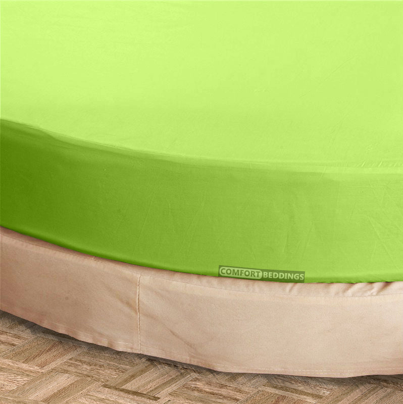 Parrot Green Round Bed Sheets