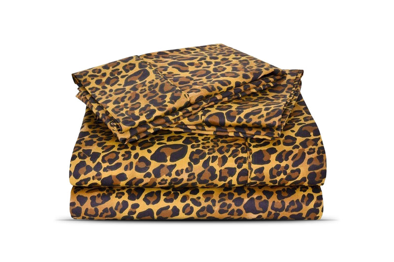 Leopard Print Bed Sheets Set