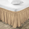 Taupe wrap-around bed skirts