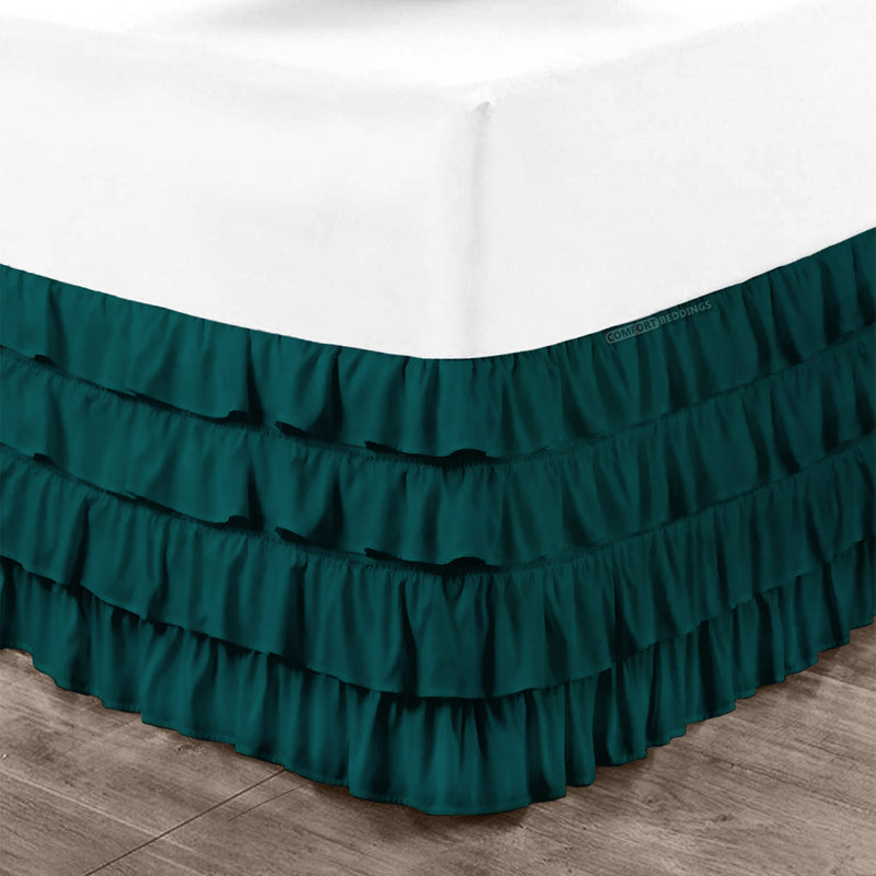 teal bed skirt