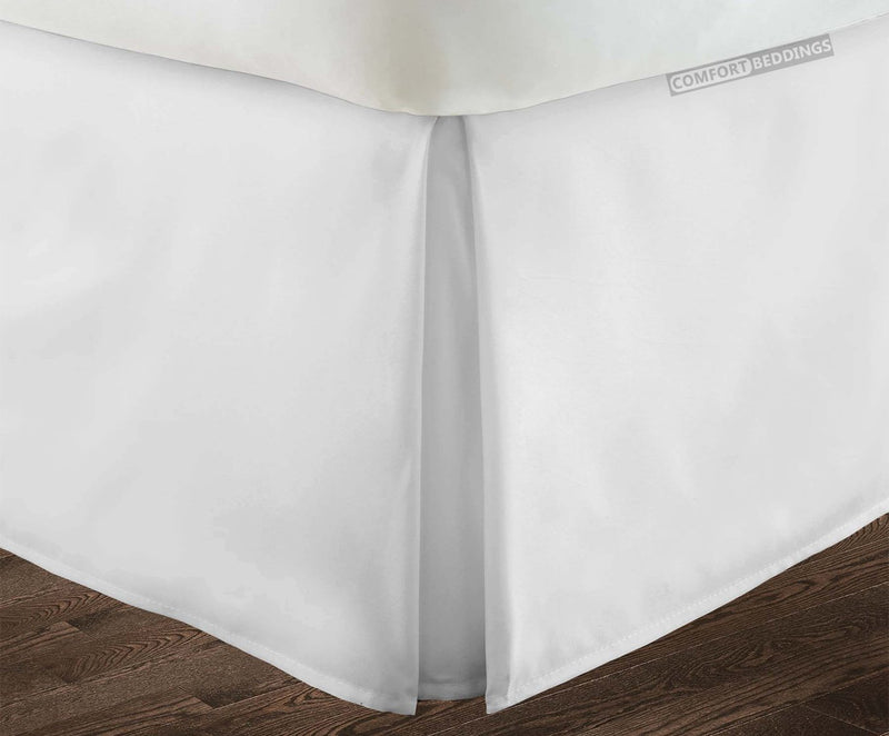 White Pleated Bed Skirt