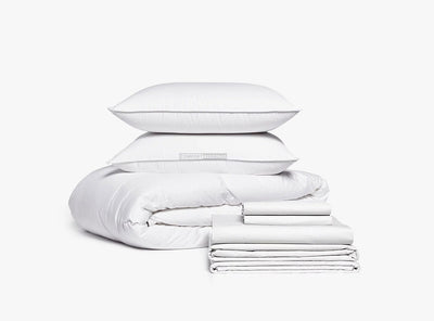 White Bedding in a Bag Sets
