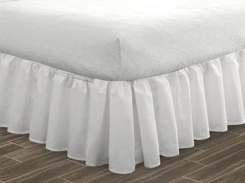 White Ruffle Bed Skirts