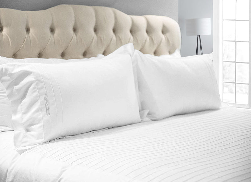 Luxurious White Moroccan Streak Duvet Cover And Pillowcases