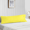 Yellow stripe body pillow cover