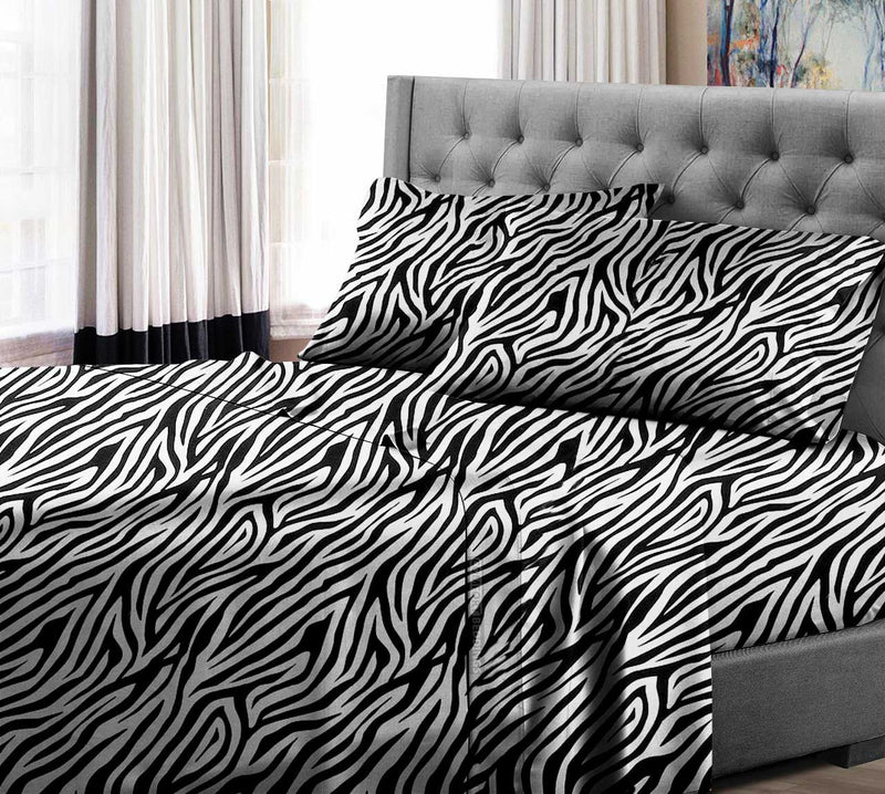 Zebra Print Bed Sheets 