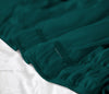 Teal wrap-around bed skirts