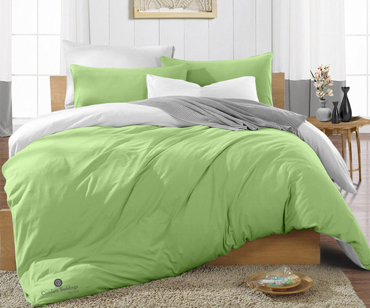 Comfort Beddings Sage Reversible Duvet Cover Set, 600 thread count Egyptian cotton