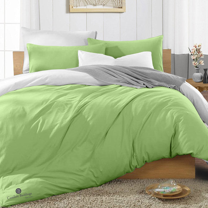 Comfort Beddings Sage Reversible Duvet Cover Set, 600 thread count Egyptian cotton