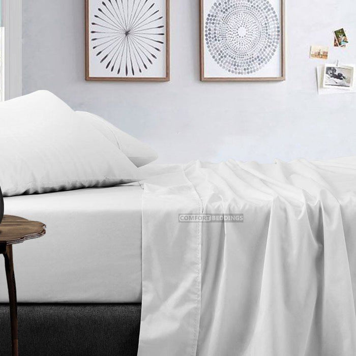 Luxury 1200 thread count white Egyptian cotton sheet set