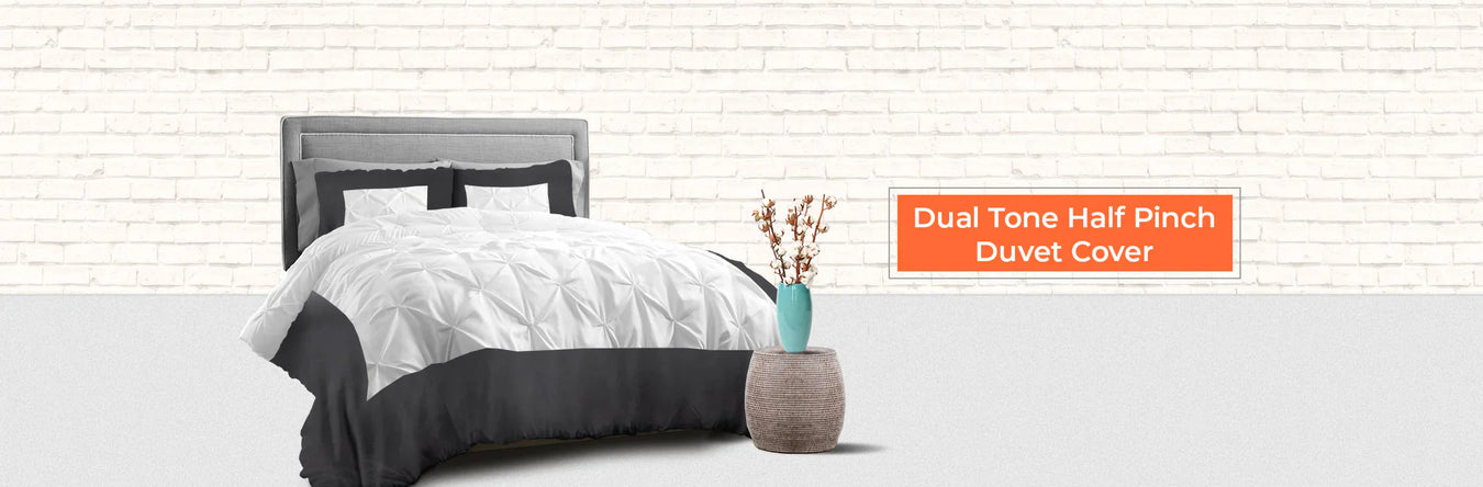 Dual Tone Half Pinch Duvet Cover