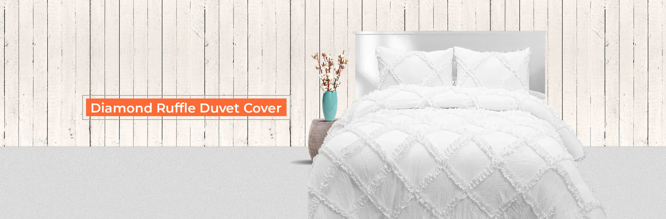 Diamond Ruffled Duvet Cover