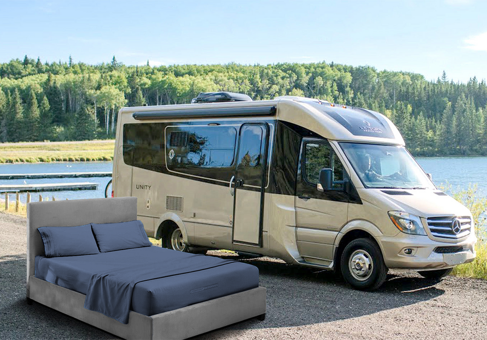 Luxury 1200 Thread Count Mediterranean Blue RV Sheet Set