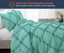 Aqua Green Diamond Ruffle Comforter