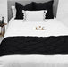 Black Pinch Bed Runner Set