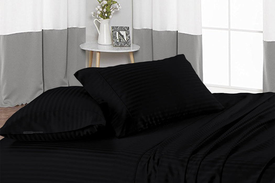 black stripe flat sheets