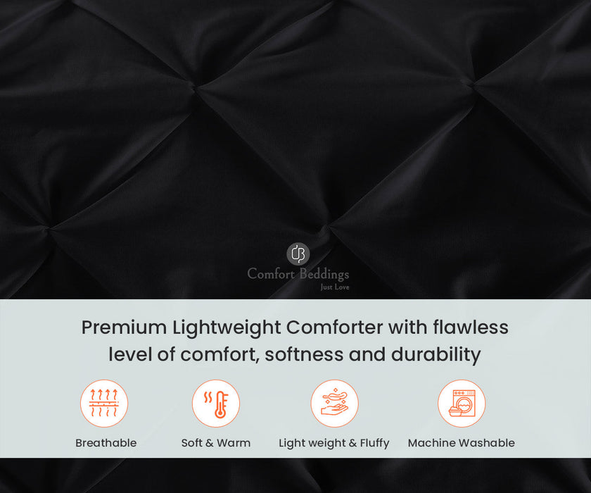 Rich 100% Cotton Black Half Pinch Comforter