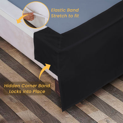 Luxury Black Magic Bed Skirt