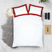 Blood Red with White Two-Tone Pillowcases