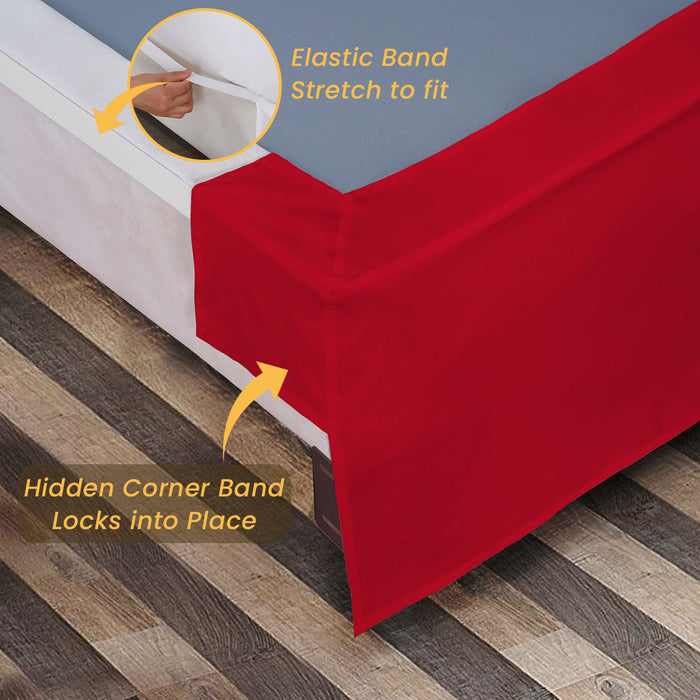 Luxury Blood Red Magic Bed Skirt
