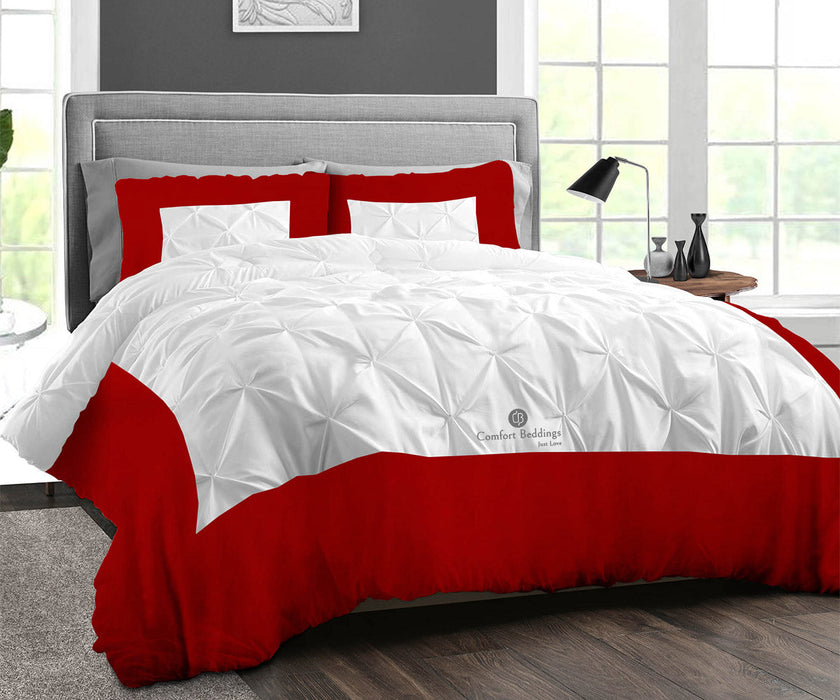 Blood Red Dual Tone Half Pinch Duvet Cover