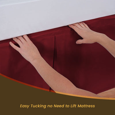 Luxury Burgundy Magic Bed Skirt