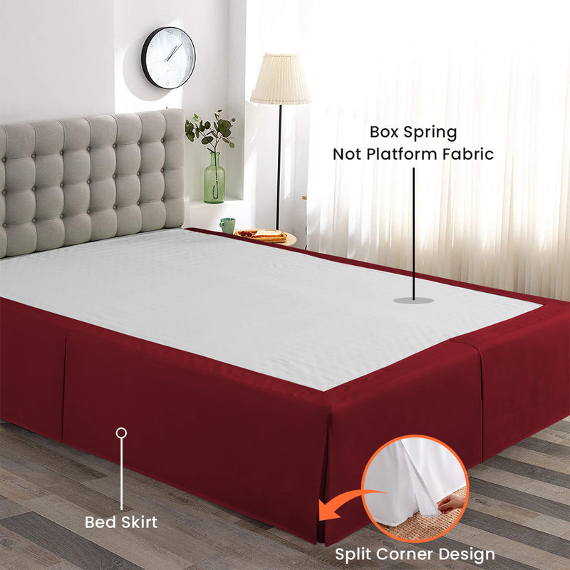 Luxury Burgundy Magic Bed Skirt