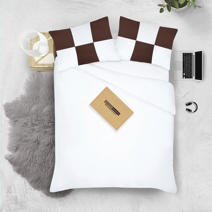 Luxury chocolate - white chex pillowcases