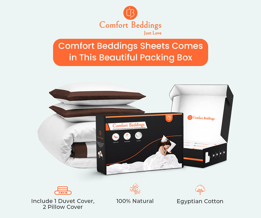 Chocolate Two Tone Duvet Cover