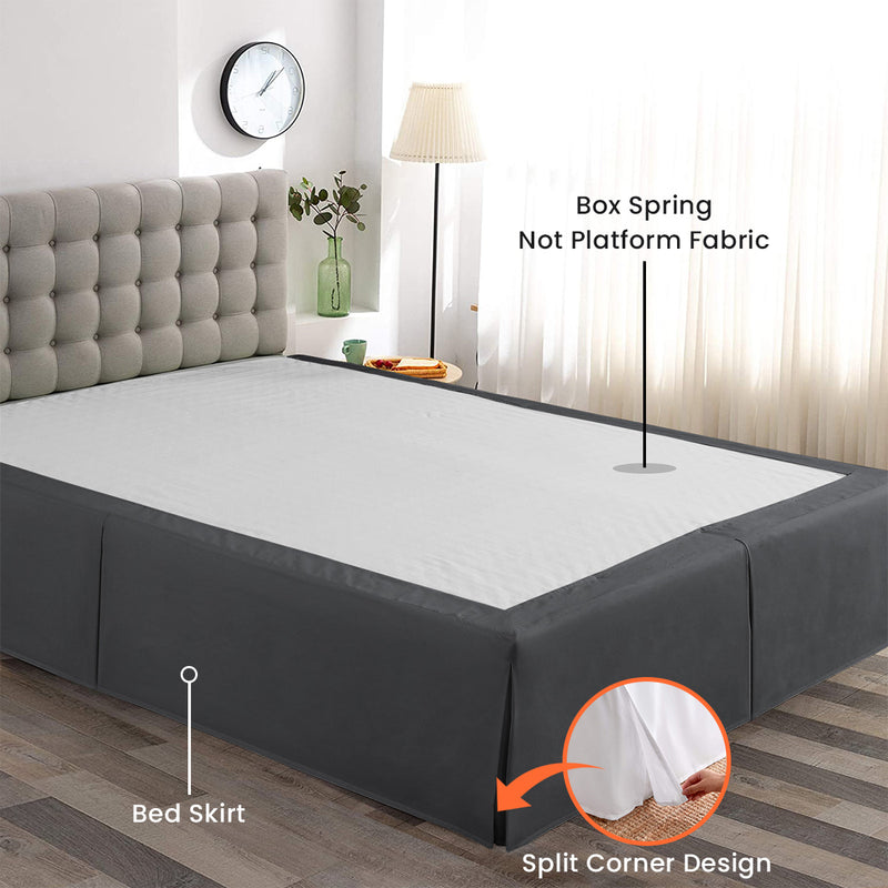 Luxury Dark Grey Magic Bed Skirt