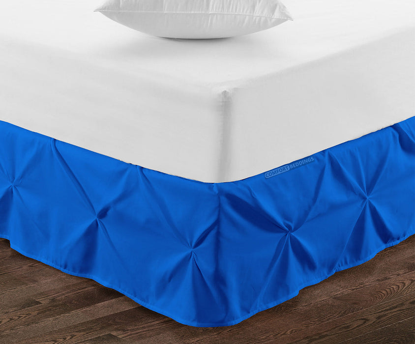 Royal Blue Pinch Bed Skirts