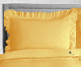 Golden Trimmed Ruffle Duvet Cover