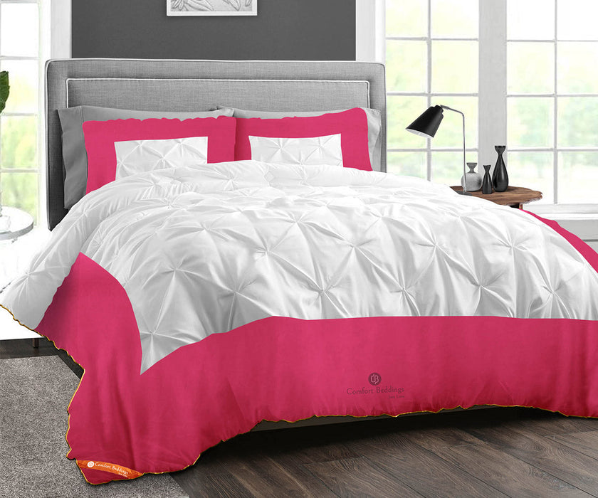 Hot pink Half Pinch Comforter with Pillowcases