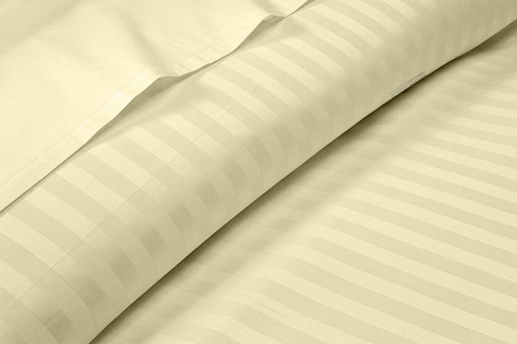 Ivory Stripe Flat Sheet