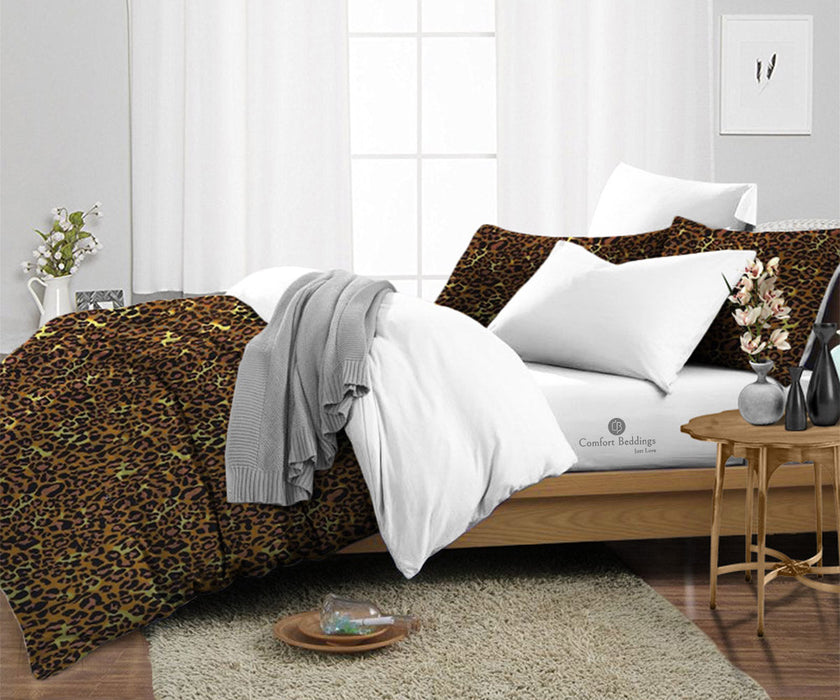 Leopard Print Reversible Duvet Cover