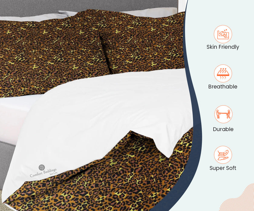 Leopard Print Reversible Duvet Cover