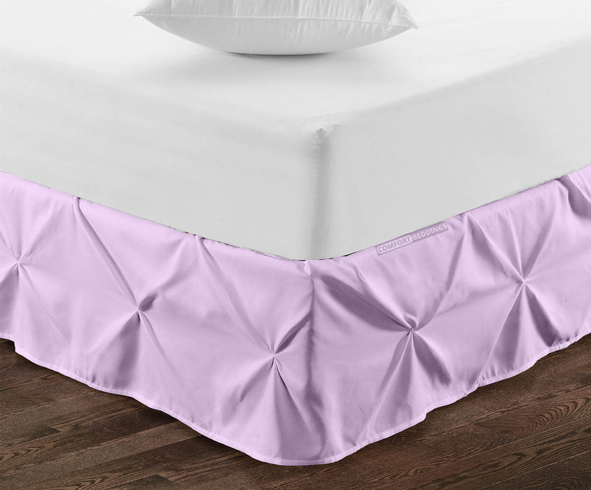 Lilac Pinch Bed Skirts