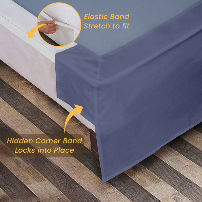 Luxury Mediterranean Blue Magic Bed Skirt