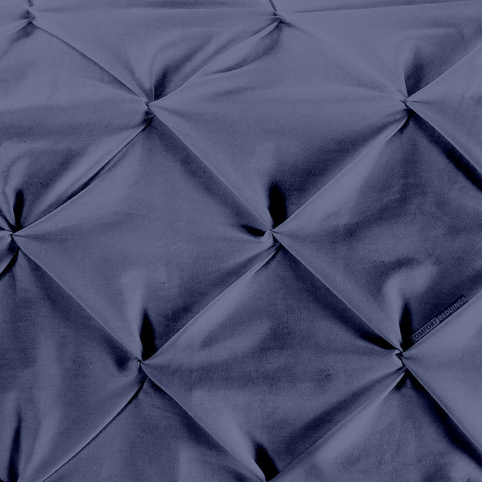 LUXURY MEDITERRANEAN BLUE PINCH BED RUNNER SET